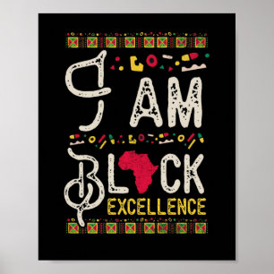 Affiche Je suis Black Excellence Black History