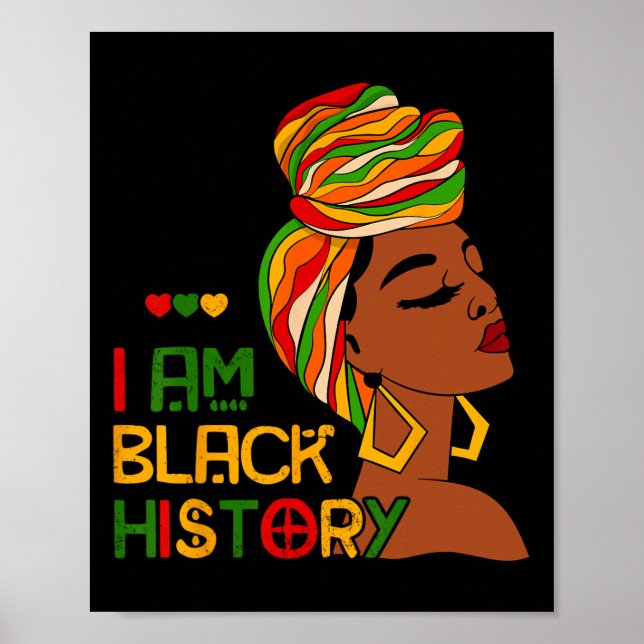 Affiche Je Suis Black History Mois African American Junete (Devant)
