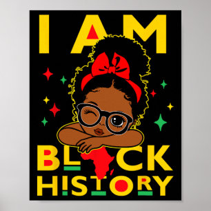 Affiche Je Suis Black History Shirt Pour Enfants Filles Bl