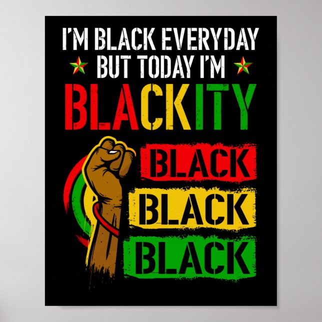 Affiche Je suis Blackity Black African American Black Powe (Devant)