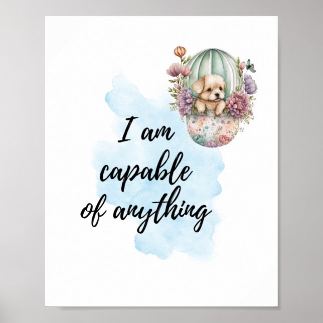 Affiche Je suis capable de n'importe quoi salle d'enfant c (Devant)