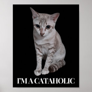 Affiche Je suis Cataholic Lovely Cat Fashion