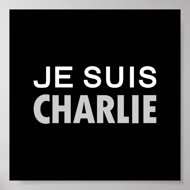 Affiche JE SUIS CHARLIE - peuple d'unité nationale (Devant)