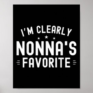Affiche Je Suis Clairement Nonnas Favori Grand-Mère Grandk
