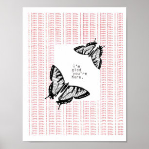 Affiche je suis content que vous soyez ici