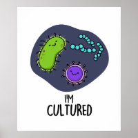 Je suis Culturé Funny Bacteria Pun