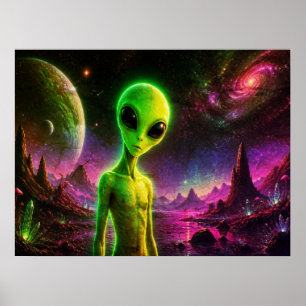Affiche Je suis curieux à votre sujet aussi Peau verte Ali