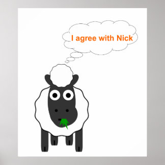 Affiche Je Suis D'Accord Avec Nick ~ Élection Politique Du