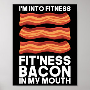 Affiche Je Suis Dans La Bacon De Fitness Dans Ma Bouche T