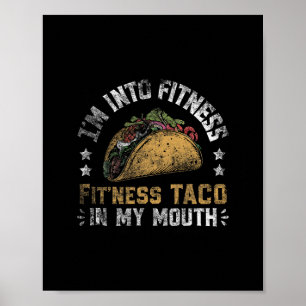 Affiche Je suis dans les tacos de fitness mexicain Cinco D
