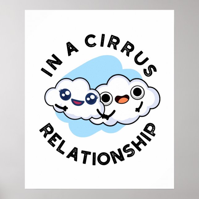 Affiche Je suis dans une relation cirrus drôle Cloud Pun (Devant)
