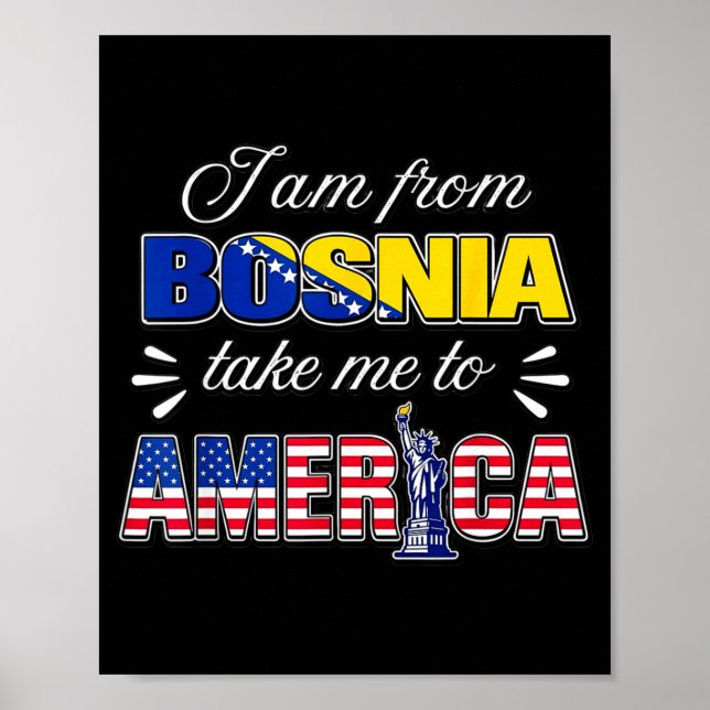 Affiche Je suis de Bosnie emmenez-moi en Amérique  (Devant)