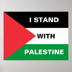 Affiche Je suis debout avec la Palestine texte personnalis