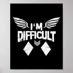 Affiche Je suis difficile Double Diamonds Ski Snowboard Gi