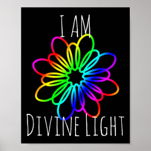 Affiche Je Suis Divine Light Yoga Meditation Cadeau Tee Sh