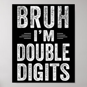 Affiche Je suis Double Chiffres 10e Cadeaux d'anniversaire