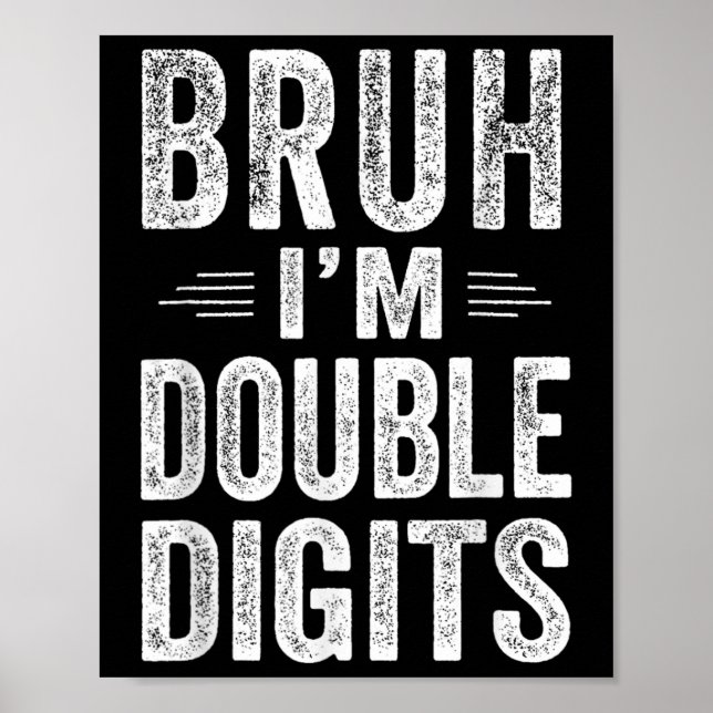 Affiche Je suis Double Chiffres 10e Cadeaux d'anniversaire (Devant)