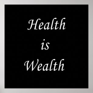 Affiche je suis en bonne santé, je suis motivé par la rich