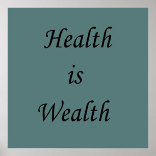 Affiche je suis en bonne santé, je suis motivé par la rich