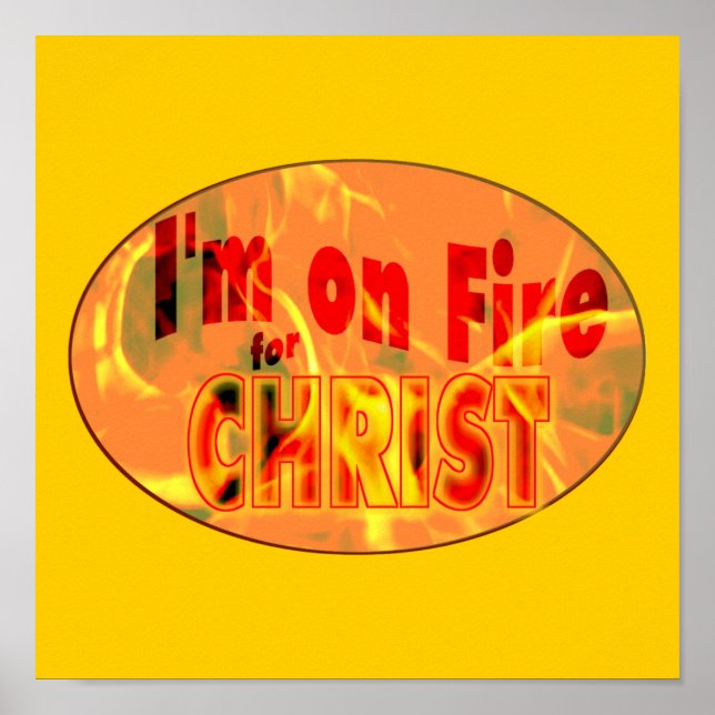 Affiche Je suis en feu pour CHRIST (Devant)