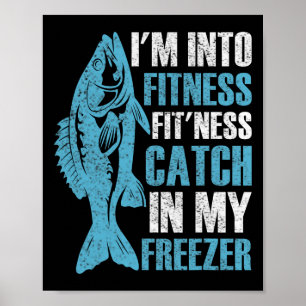 Affiche Je suis en forme drôle Pêcheur Pêcheur Homme Ados