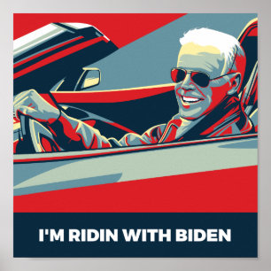 AFFICHE JE SUIS EN RIDE AVEC BIDEN