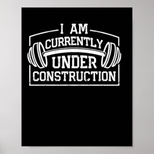 Affiche Je suis en train de construire Funny gym