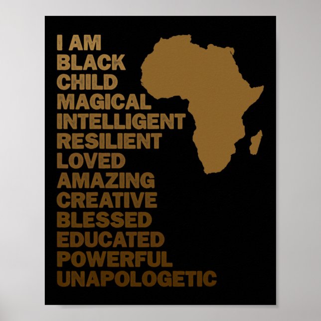 Affiche Je Suis Enfant Noir Magie Histoire Noire Mois Enfa (Devant)