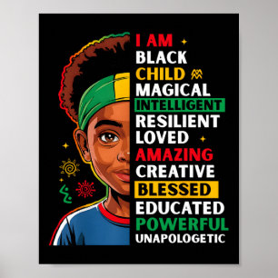 Affiche Je Suis Enfant Noir Mois De L'Histoire Afro-Améric