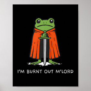 Affiche Je suis épuisé Mlord drôle de grenouille de cheval