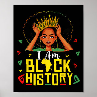 Affiche Je suis femme noire Histoire Fille Mois de l'histo