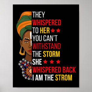 Affiche Je Suis Fier De La Tempête Bhm Fier Africain Am