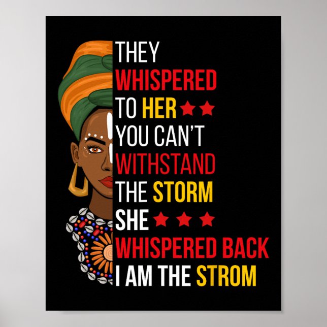 Affiche Je Suis Fier De La Tempête Bhm Fier Africain Am (Devant)