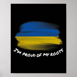 Affiche Je suis fier de mes racines - Drapeau vintage de l