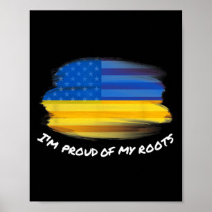 Affiche Je suis fier de mes racines - Vintage ukrainien am