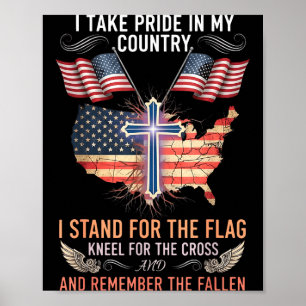 Affiche Je suis fier de mon pays, je me tiens debout pour