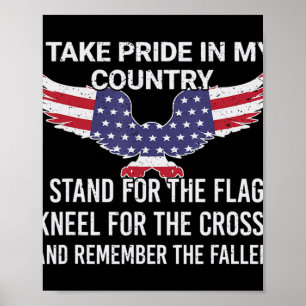 Affiche Je suis fier de mon pays Vétérinaire Patriot Ameri