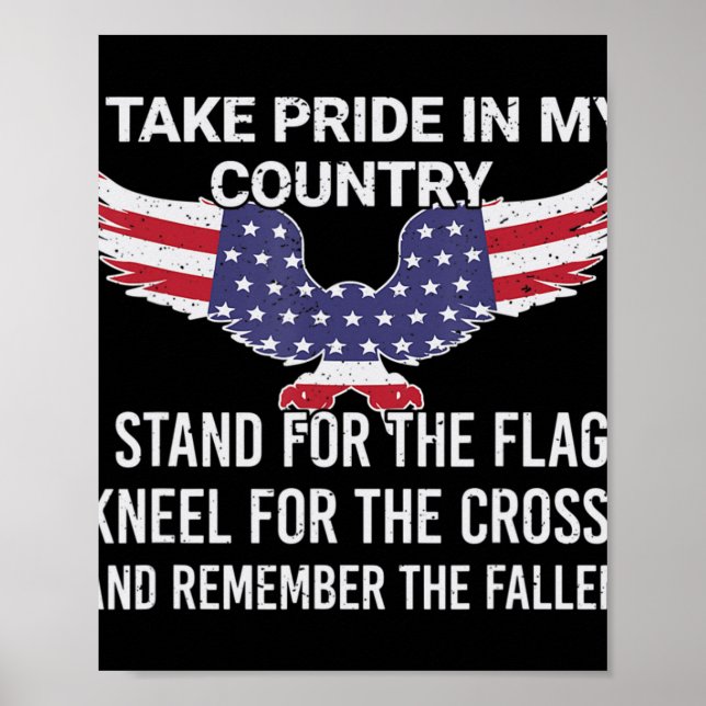 Affiche Je suis fier de mon pays Vétérinaire Patriot Ameri (Devant)