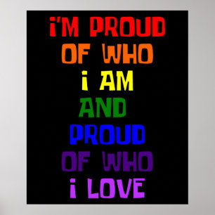 Affiche Je suis fier de qui j'aime le Gay pride