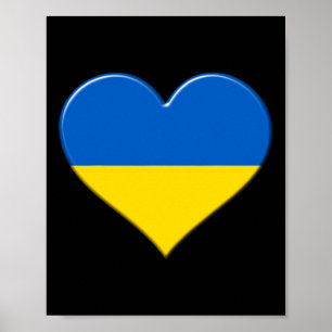 Affiche Je suis fier du drapeau national de l'Ukraine, j'a