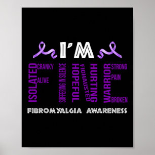 Affiche Je suis fin Fibromyalgie Guerrier Fibro Sensibilis