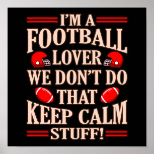 Affiche Je suis Football Lover Footballer Player Coach Jeu