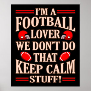 Affiche Je suis Football Lover Footballer Player Coach Jeu