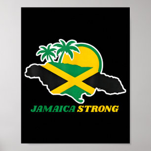 Affiche Je suis fort en Jamaïque J'aime le drapeau jamaïca