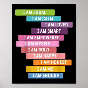 Affiche Je Suis Forte Cute Kids Growth Mindset Positif Aff