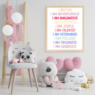 Affiche Je suis Fun Affirmation pour les enfants