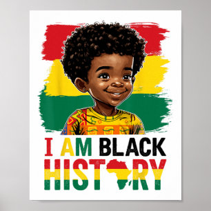 Affiche Je suis garçon afro d'histoire noire Prince Little