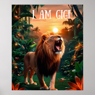 Affiche Je suis gigi arrière-grand-mère femme forte mature