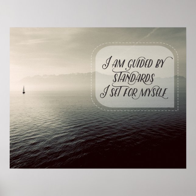 Affiche Je Suis Guidée Par Les Normes (Devant)