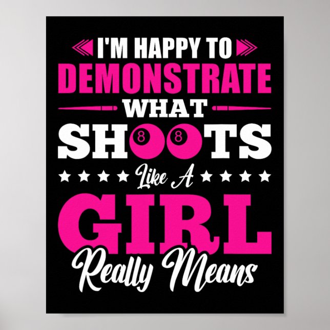 Affiche Je Suis Heureux De Démontrer Jouer Comme Une Fille (Devant)